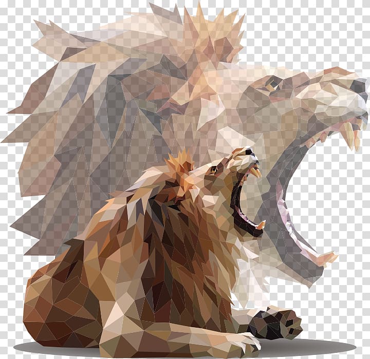 roaring lion vector png