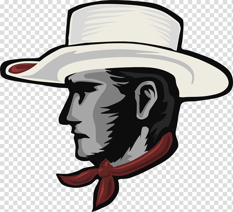 Gaucho Art Cowboy hat , logo concept football transparent background PNG clipart