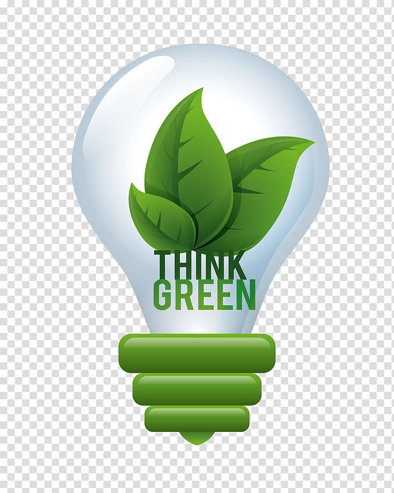 Green, Creative green leaves bulb transparent background PNG clipart