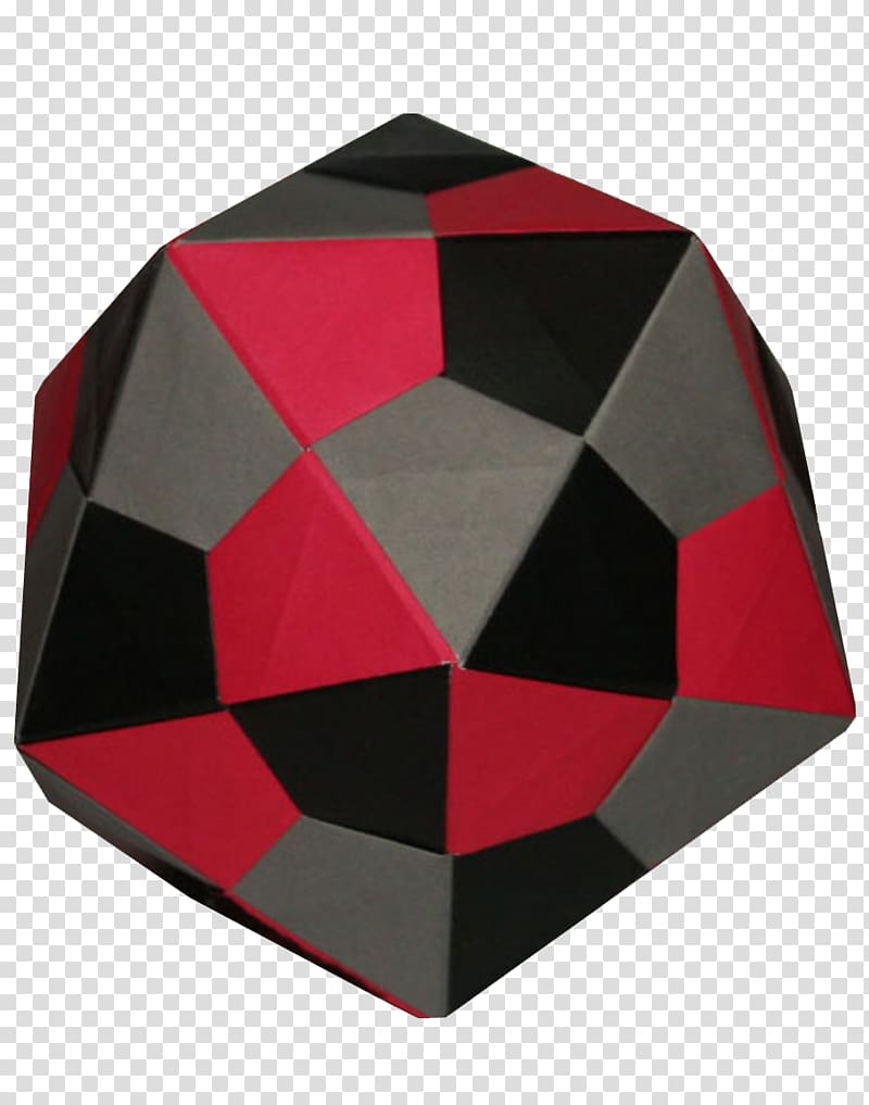 Paper Icosahedron Modular origami Pattern, 8 march transparent background PNG clipart