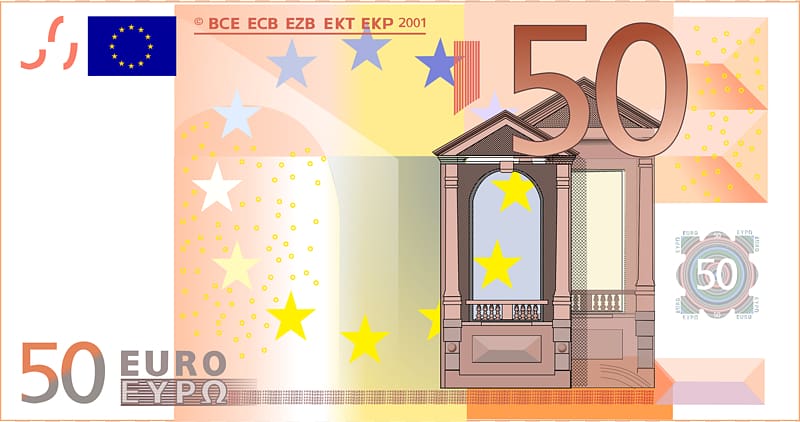 50 Euro banknote, 50 euro note 5 euro note Euro banknotes 10 euro note, euro transparent background PNG clipart