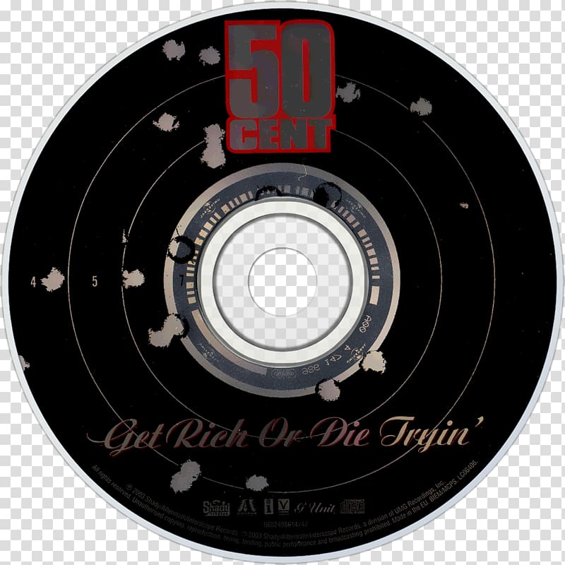 Get Rich Or Die Tryin\' Compact disc Before I Self Destruct Interscope Records, 50 cent transparent background PNG clipart