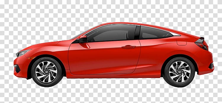 2018 Honda Civic Coupe Compact car Coupé, winding curve transparent background PNG clipart