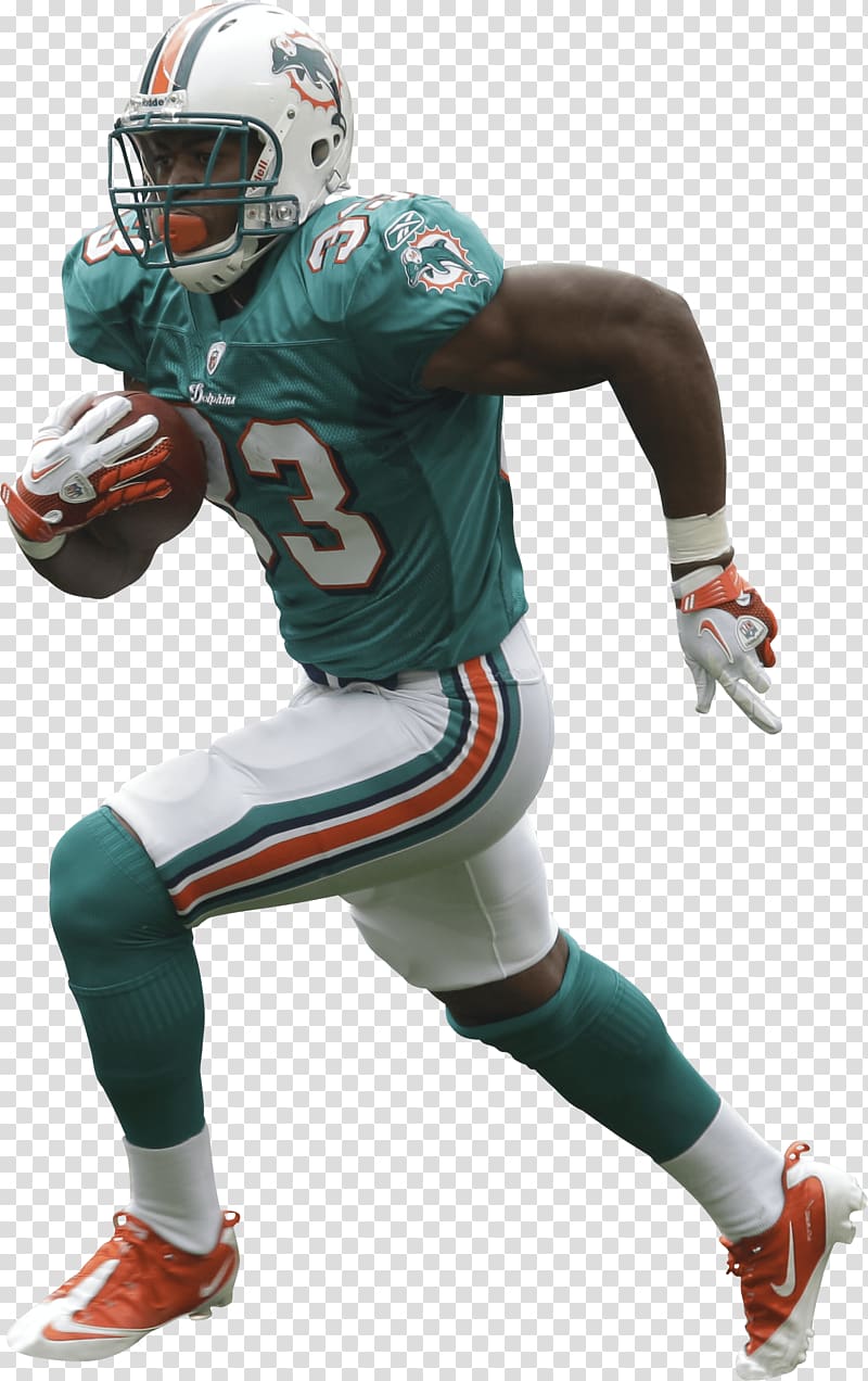 male football player illustration, Miami Dolphins Player transparent background PNG clipart