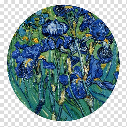 Irises Poppy Flowers The Starry Night Wheatfield with Crows Van Gogh self-portrait, famous artwork van gogh transparent background PNG clipart