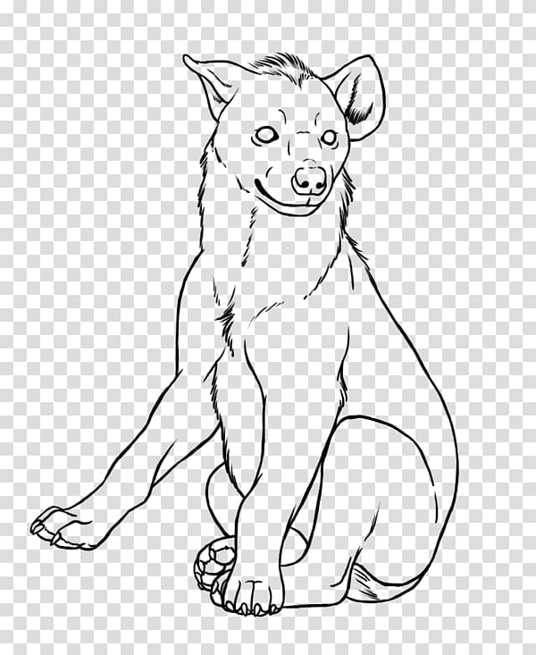 Whiskers Spotted hyena Line art , hyena transparent background PNG clipart
