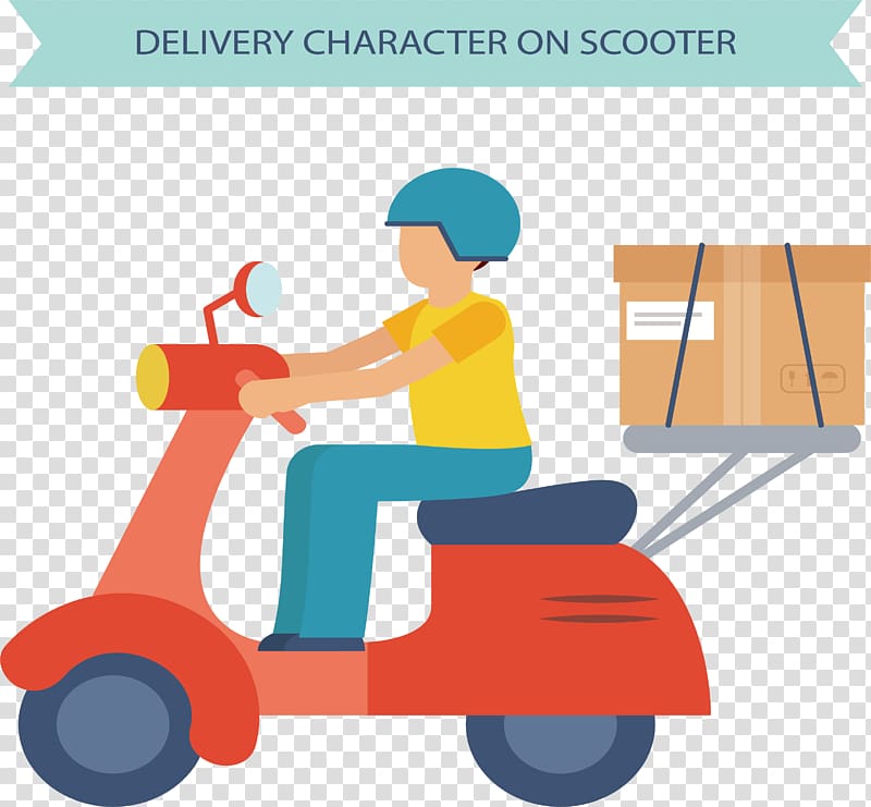 Scooter Motorcycle Courier, Motorcycle Express transparent background PNG clipart