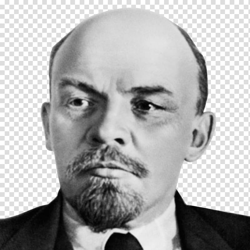 grayscale of man face, Vladimir Lenin Lenin\'s Mausoleum Russian Revolution October Revolution Soviet Union, Vladimir Lenin transparent background PNG clipart