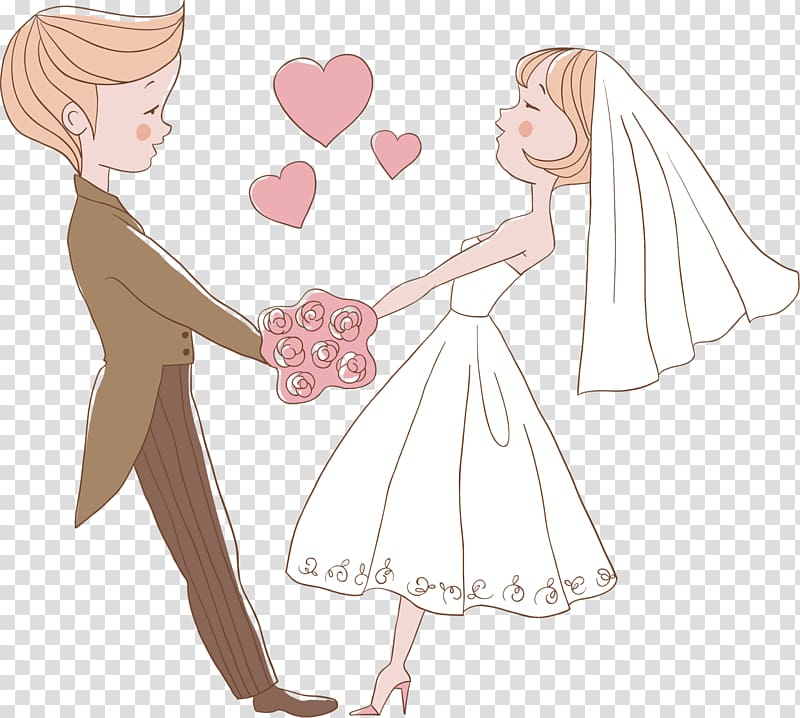 Wedding invitation Bridegroom Marriage, groom and bride transparent background PNG clipart