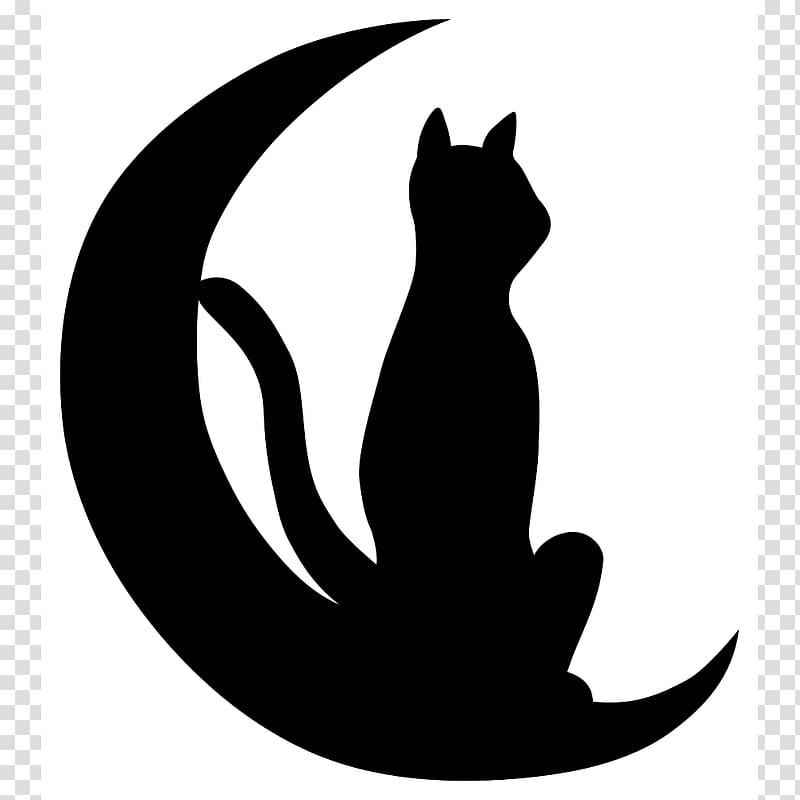 Black cat Whiskers Silhouette Drawing, Cat transparent background PNG clipart