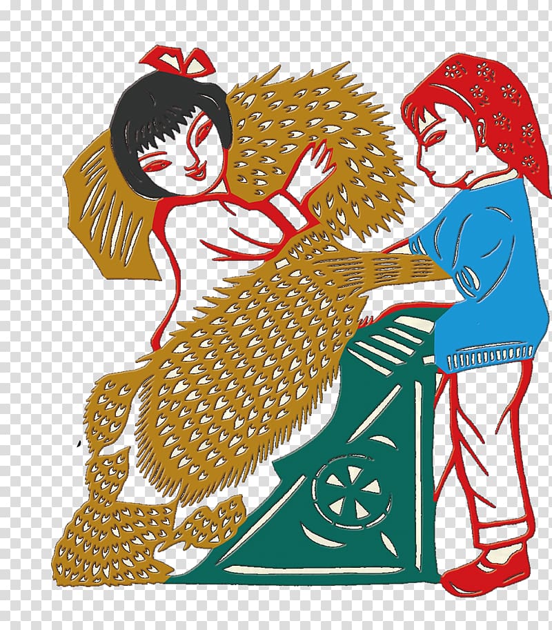 The core ideology of socialism Democracy Illustration, Rural women working with paper-cut illustrations transparent background PNG clipart