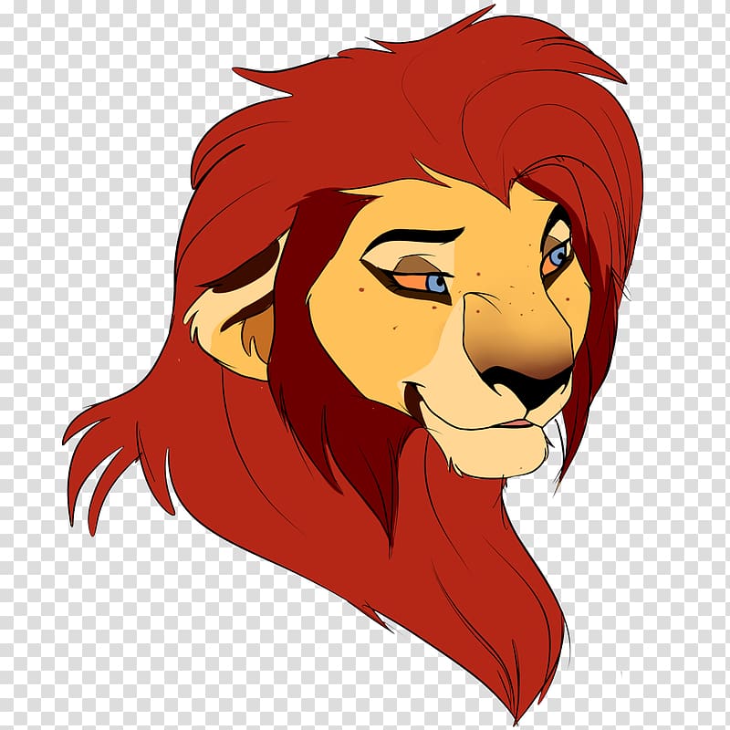 Lion Illustration Red hair, pride of lions transparent background PNG clipart