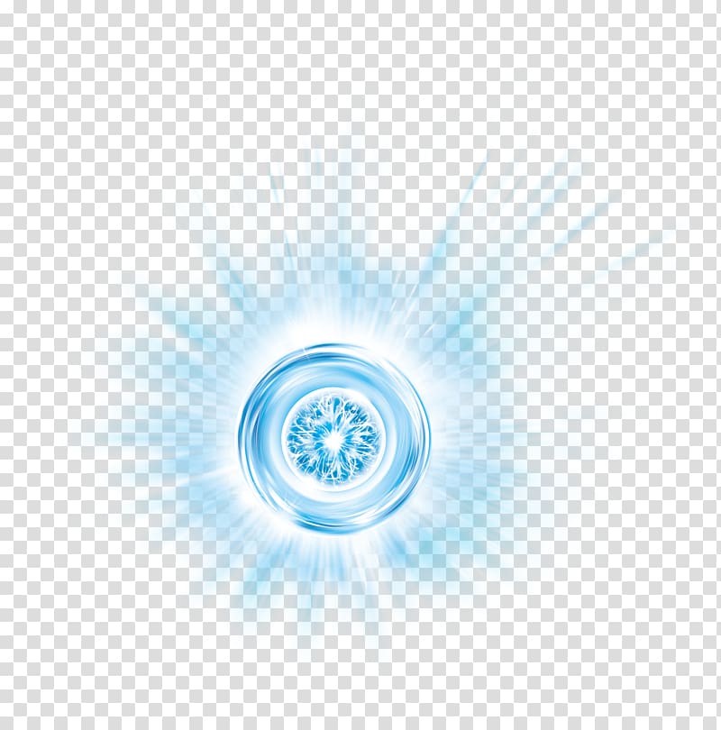 round blue ball with rays art, Light Blue, Blue diamond light effect element transparent background PNG clipart