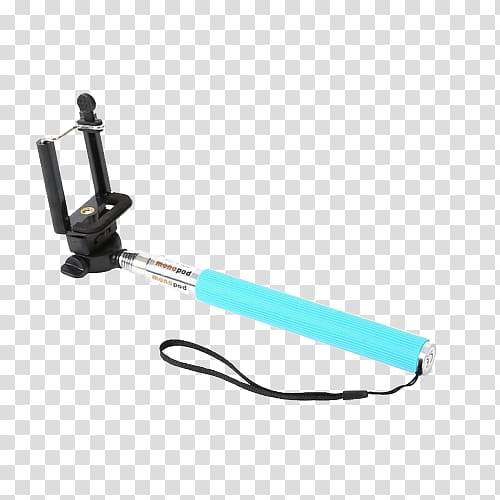 Selfie stick Mobile Phones Blue Monopod, selfish stick transparent background PNG clipart