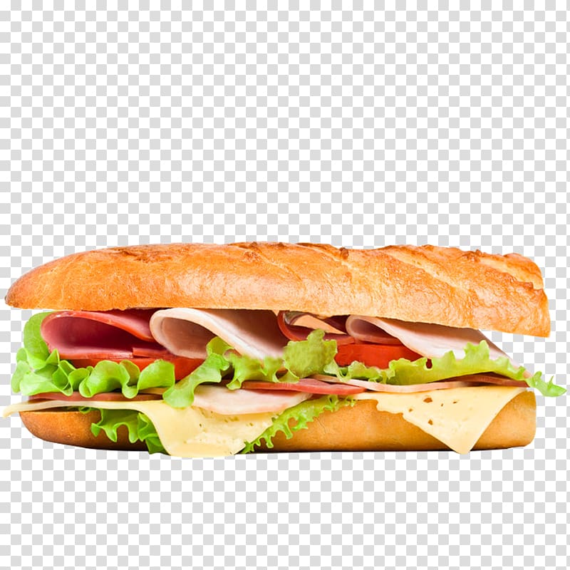 Baguette Bánh mì Ham Submarine sandwich, ham transparent background PNG clipart