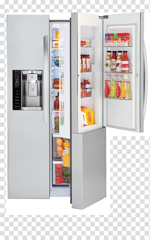 Refrigerator LG Electronics Door Ice Makers Freezers, refrigerator transparent background PNG clipart