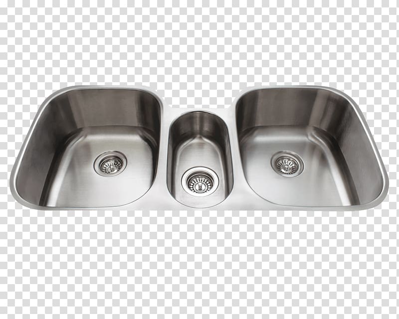 Sink Stainless steel Bowl Kitchen Brushed metal, sink transparent background PNG clipart
