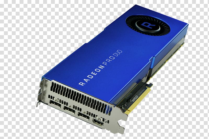 Graphics Cards & Video Adapters AMD Radeon Pro Duo Graphics processing unit, Computer transparent background PNG clipart