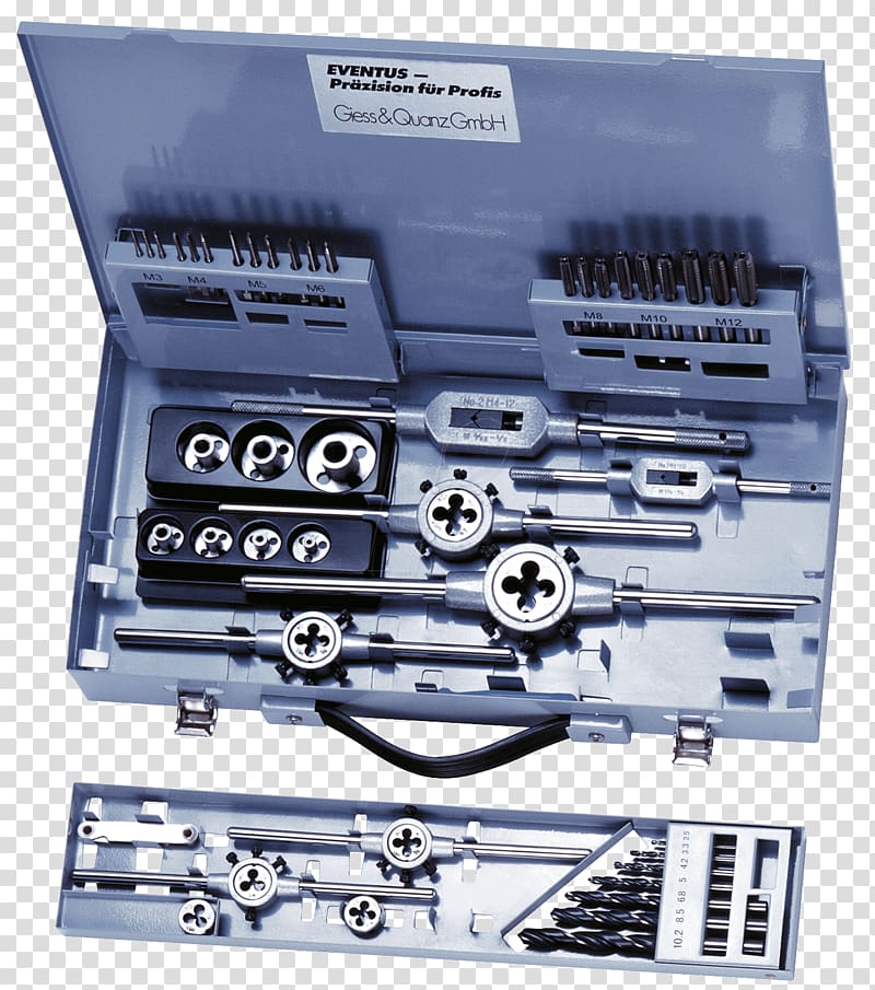 Set tool Tap and die Threading Cutting tool, Cassette transparent background PNG clipart
