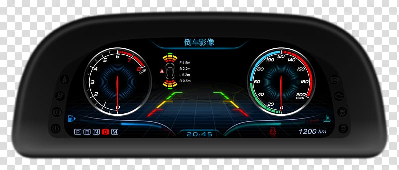 Car Dashboard Vehicle audio Liquid-crystal display Speedometer, car transparent background PNG clipart