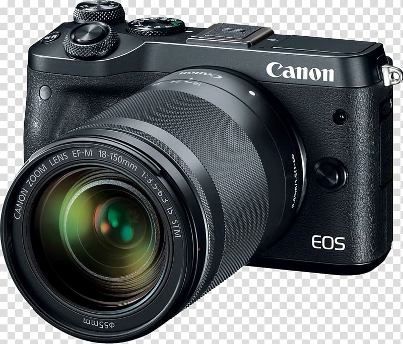 Canon EOS M6 Canon EOS M5 Canon EF-M 18–150mm lens Mirrorless interchangeable-lens camera, camera lens transparent background PNG clipart