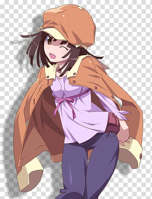 Nadeko Sengoku Monogatari Series Nisemonogatari Hanamonogatari Anime, sengoku nadeko transparent background PNG clipart