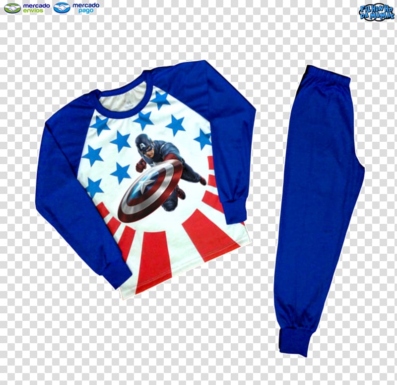 Paper T-shirt Sticker Sportswear Captain America, pijama transparent background PNG clipart