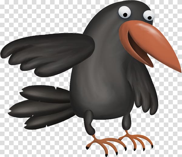 Crows Bird Penguin, Cartoon black crow transparent background PNG