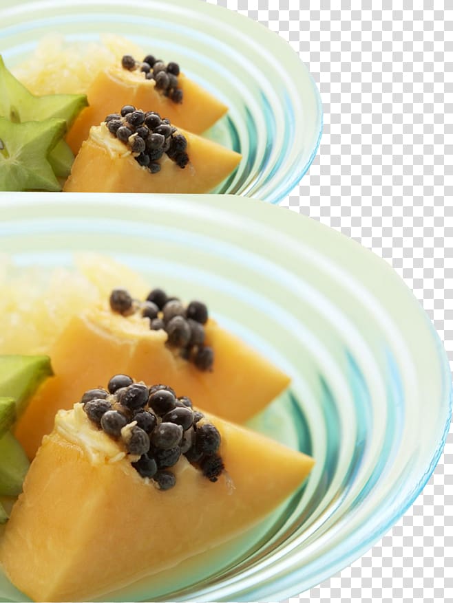 Vegetarian cuisine Fruit Carambola Green papaya salad, Papaya Carambola transparent background PNG clipart