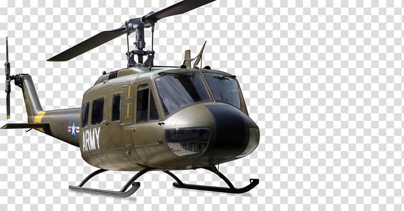 Helicopter rotor Bell 212 Bell UH-1 Iroquois Military helicopter, hubschrauber transparent background PNG clipart