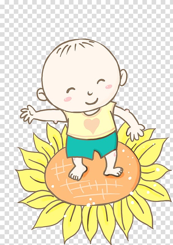 Baby Laugh Infant Android, Sunflower baby laughs transparent background PNG clipart