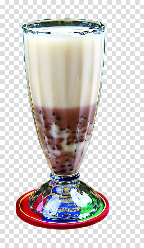 Coffee Hong Kong-style milk tea Bubble tea, Big cup red bean milk tea transparent background PNG clipart