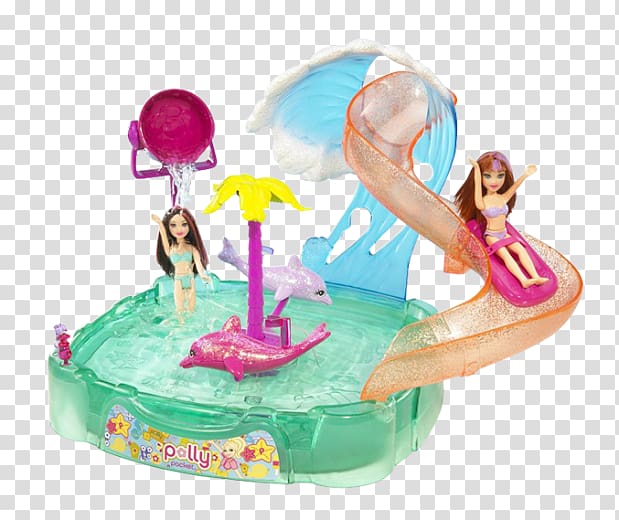 Doll Polly Pocket Toy Barbie Water park, doll transparent background PNG clipart