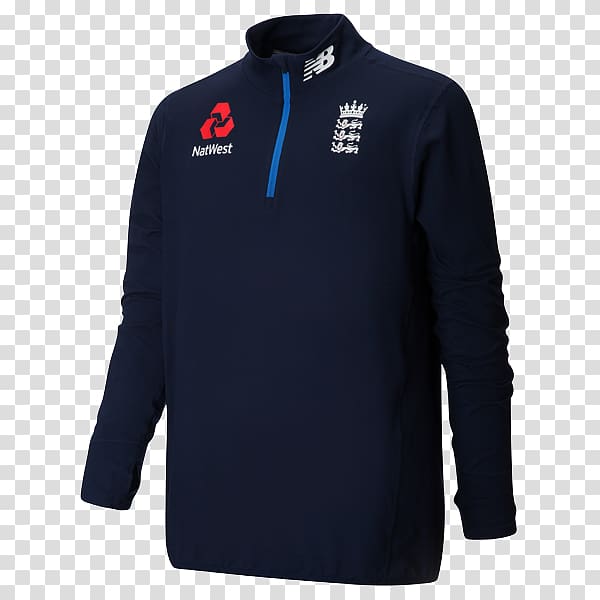 England cricket team Cricket clothing and equipment Cricket whites New Balance England Cricket T20 Replica Shirt 2018 2019, quarter zip transparent background PNG clipart