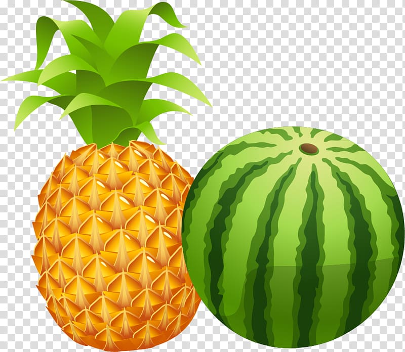 Pineapple , Pineapple, watermelon material transparent background PNG clipart