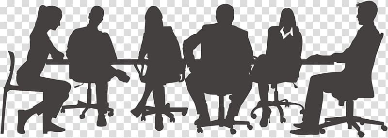 Silhouette Businessperson Meeting, diffusion transparent background PNG clipart
