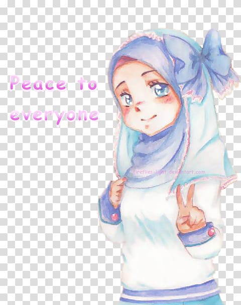 Drawing Muslim Hijab Islam , muslim girl transparent background PNG clipart