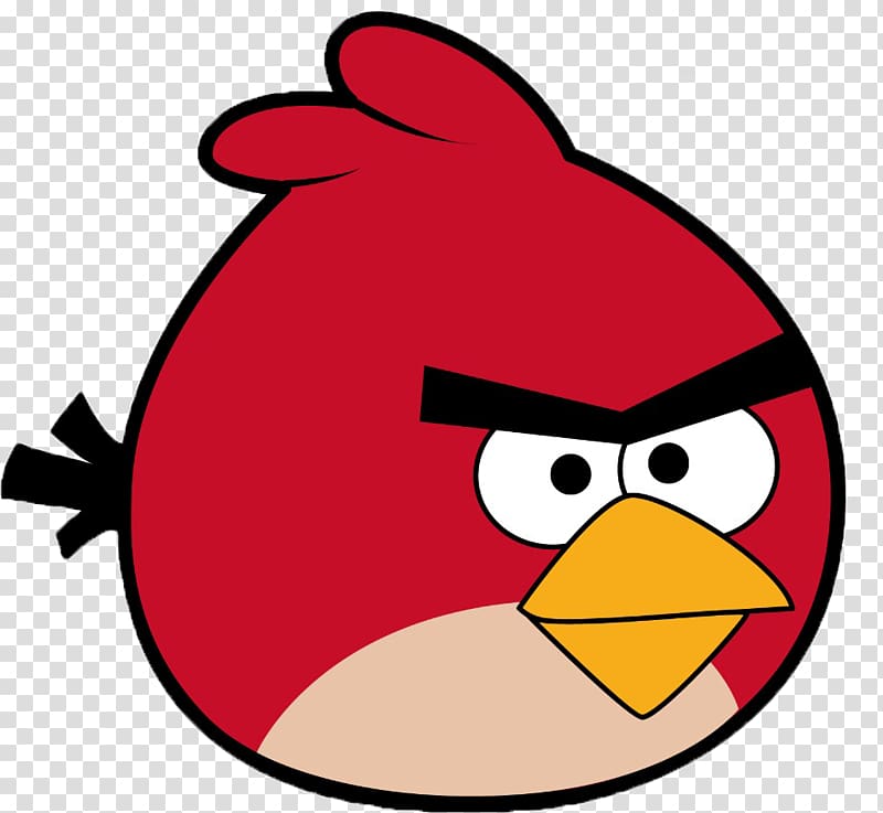 red Angry Bird , Angry Birds Star Wars II, Angry Birds transparent background PNG clipart