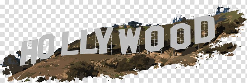 Hollywood, Los Angeles signage during daytime, Hollywood Letters transparent background PNG clipart
