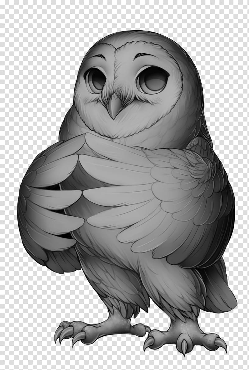 Barn owl Bird of prey Great Horned Owl, size owl transparent background PNG clipart