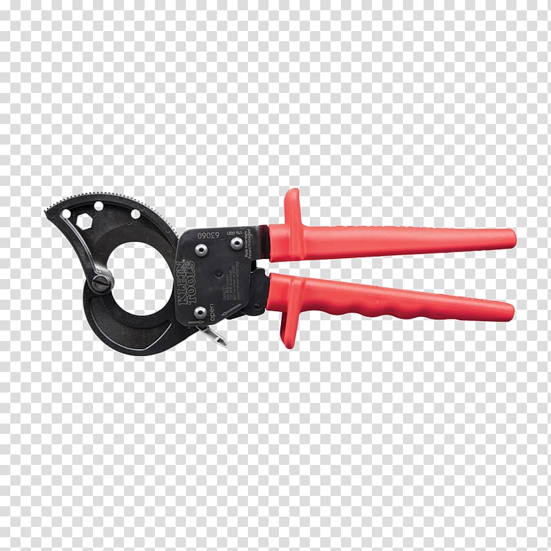 Klein Tools Ratchet Cutting tool ケーブルカッター, step cutting transparent background PNG clipart