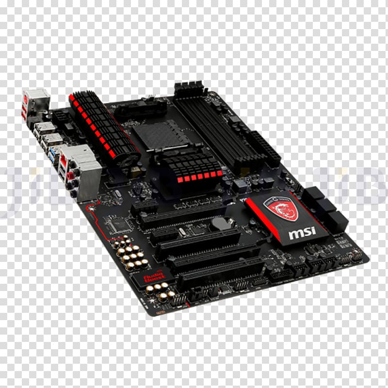 Motherboard AMD FX Advanced Micro Devices Central processing unit MSI 970 Gaming, Socket AM3 transparent background PNG clipart