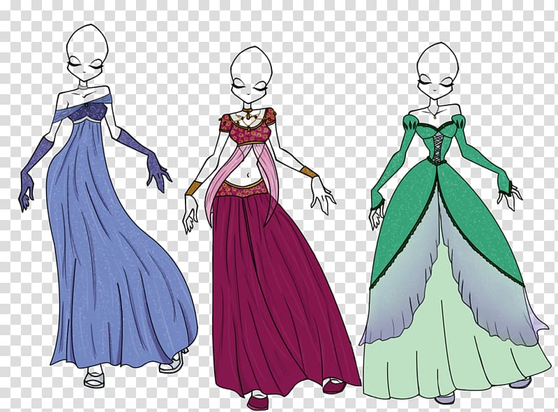 drawings of prom dresses