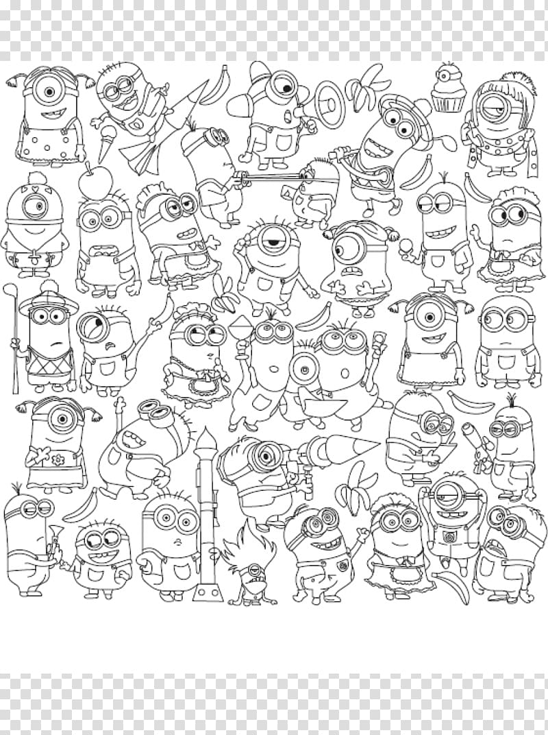 Minions illustration, Coloring book Minions Artikel Online shopping Price, doodle transparent background PNG clipart