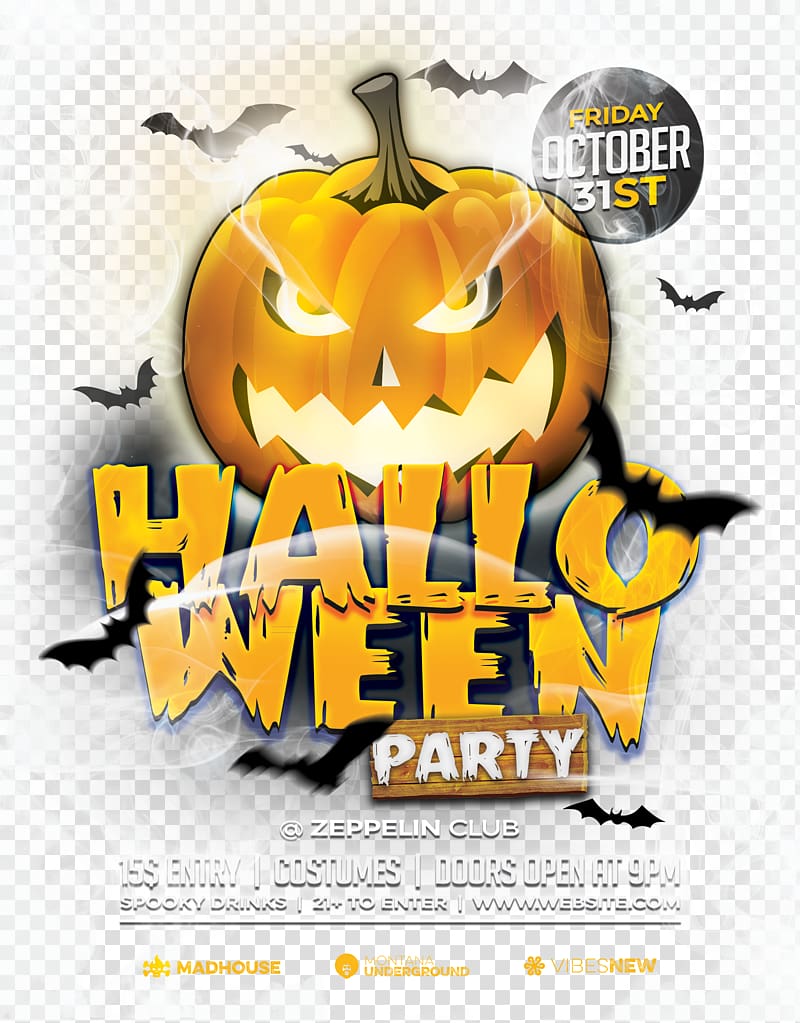 Halloween poster transparent background PNG clipart