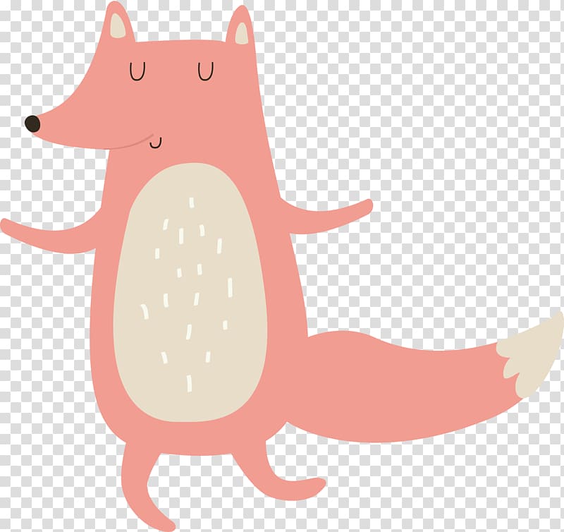 pink and brown fox illustration, Bird Parrot Whiskers Euclidean , Cartoon animal transparent background PNG clipart