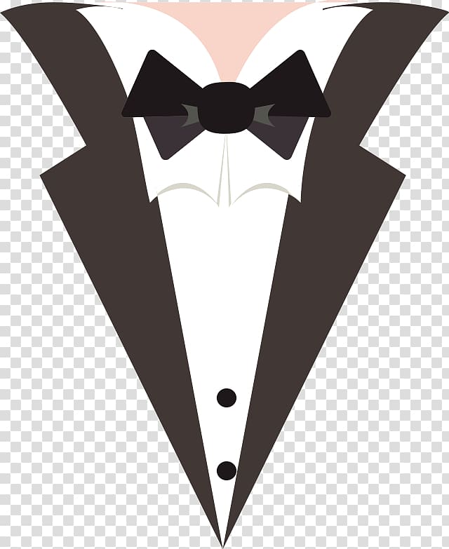 black and white tuxedo suit illustration, Wedding invitation Paper Greeting card, Men\'s suit collar transparent background PNG clipart