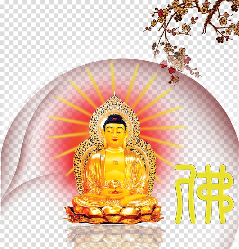 Buddhism Statue, Golden Buddha statues transparent background PNG clipart