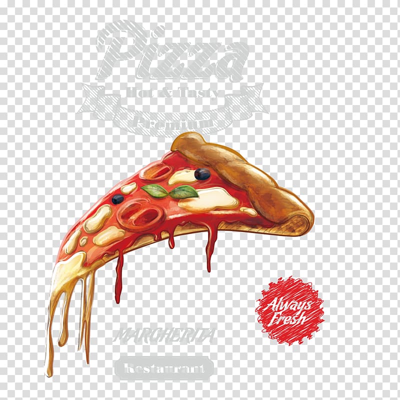 Pizza Hot & Tasty Premium Margarita Restaurant logo illustration, Sushi pizza Sushi pizza Rostov-on-Don Fast food, Pizza poster transparent background PNG clipart