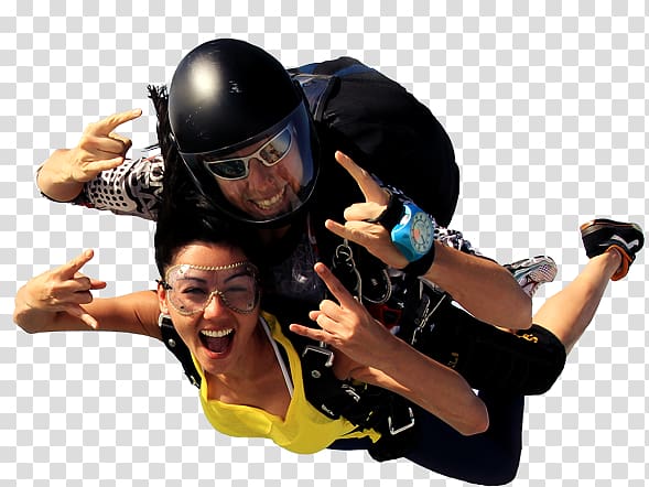 Parachuting Tandem skydiving Helmet Sport Jumping, Skydive transparent background PNG clipart